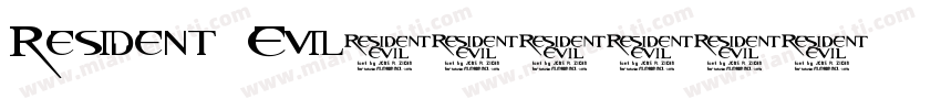 Resident Evil字体转换